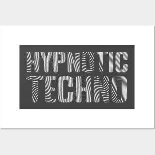 Hypnotic Techno Rave Music Festival DJ Posters and Art